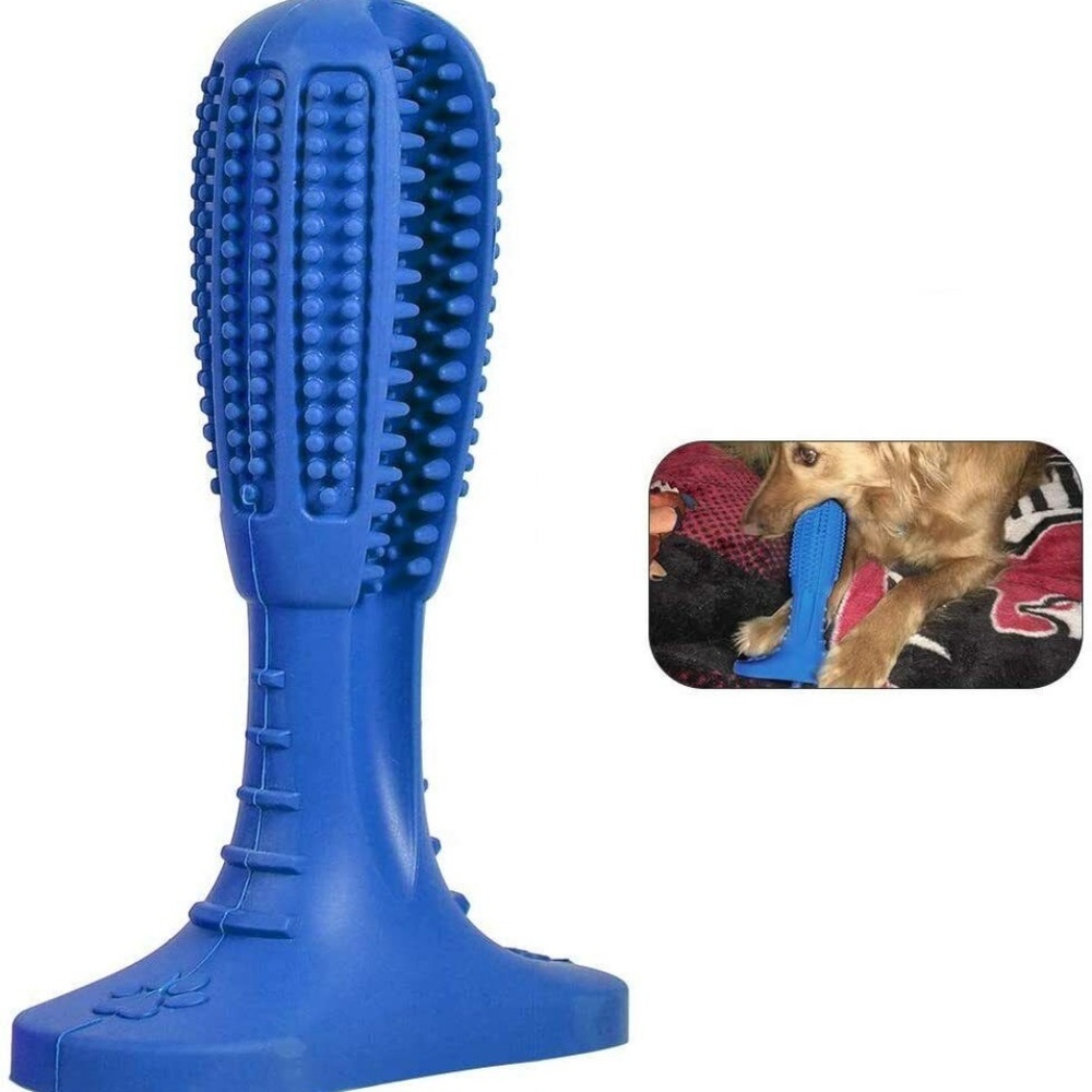Dog Natural Rubber Pet Toothbrush Canine Teeth Cleaning Dental Care